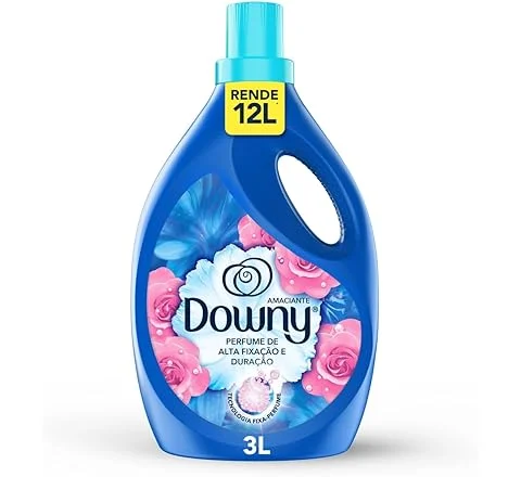 Downy Amaciante Concentrado Brisa de Verão 3L, Rende 12L, Perfume com Notas de Flores e Ar fresco