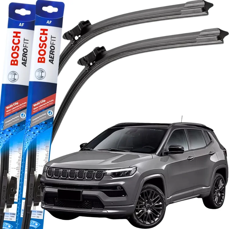 Par Palheta Limpador Parabrisa Original Bosch Compass 2017 À 2024