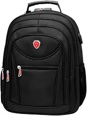 Mochila Masculina Reforçada Executiva Grande Mochila para Notebook Trabalho Viagem Escola Bolso Antifurto com Saídas USB/Fone Unissex