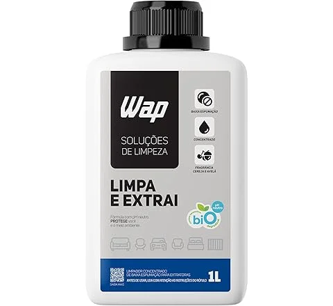 WAP Detergente Limpador para Extratoras Concentrado WAP LIMPA E EXTRAI 1 LITRO com Fragrância e sem Espuma