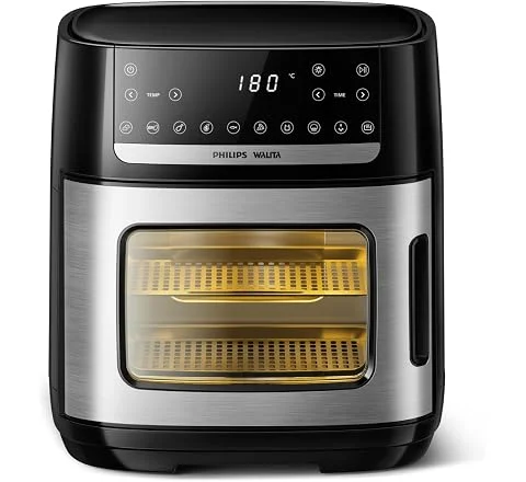 Philips Walita Fritadeira Airfryer Forno 12 Litros, Preta, 110V | Visor Transparente – acompanhe o preparo dos alimentos se…