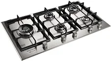 Cooktop 5 bocas Brastemp Gourmand Inox com duplachama e trempe com ferro fundido - BDK90DR 220V