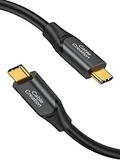 CableCreation Cabo USB-C para USB-C de 100W 1 metro, vídeo 4K a 60 Hz, cabo de carregamento rápido Type-C de 10 Gbps para Android Auto, SSD, MacBook, iPad, Galaxy S24/S23, iPhone 16/15, Pixel