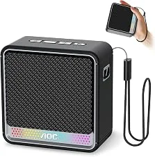 AOC ACS2311 Caixa de Som Portátil, Caixa de Som Bluetooth, à Prova d'Água IPX5, 12 Horas de Reprodução,Som Limpo e Potente, Emparelhamento Estéreo Sem Fio, Ideal para Casa e Viagens