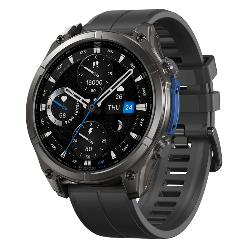 Zeblaze Relógio inteligente Vibe 8, 1,43 "HD SmartWatch para homens Mulheres, modos esportivos 5ATM à prova d'água/120+, Chamadas Bluetooth,Android Smart Watch for Android IOS (Preto)
