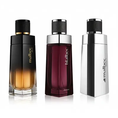 Kit 3 Perfumes Malbec Masculino Importado Aroma Marcante Essência Alta Fixação Projeção Duradoura