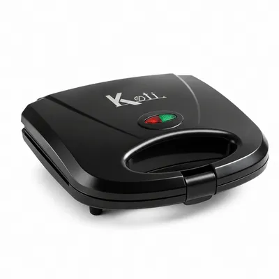 Sanduicheira Grill Elétrica 750W Antiaderente Koti Preta Faz 2 Sanduíches Rápido 110V ou 220V