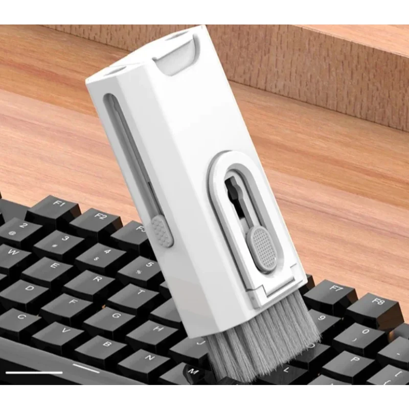 Kit De Escova De Limpeza De Teclado 8 Em 1 Multifuncional Portátil Para Computador/Fone De Ouvido