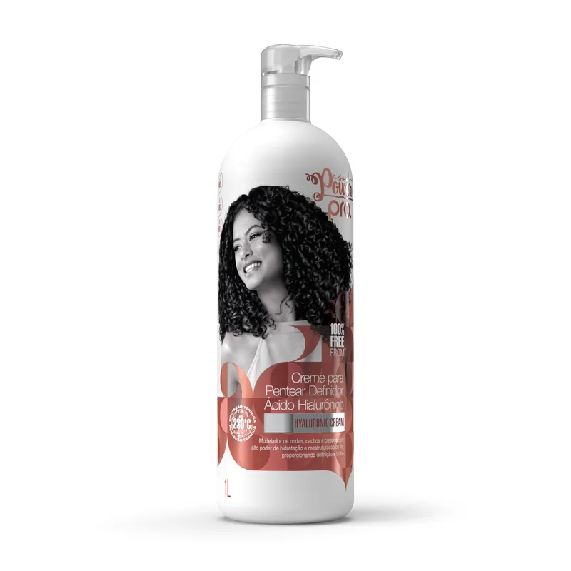 Creme para Pentear Definidor Ácido Hialurônico Soul Power PRO - Define e Realça o Brilho - 1L