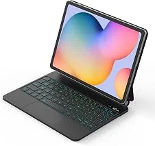 BETTDOW Capa com Teclado e Trackpad para Samsung Galaxy Tab S6 Lite 10.4" Polegadas, Capa com teclado Bluetooth sem fio destacável magneticamente,com LCD Display (Preto)