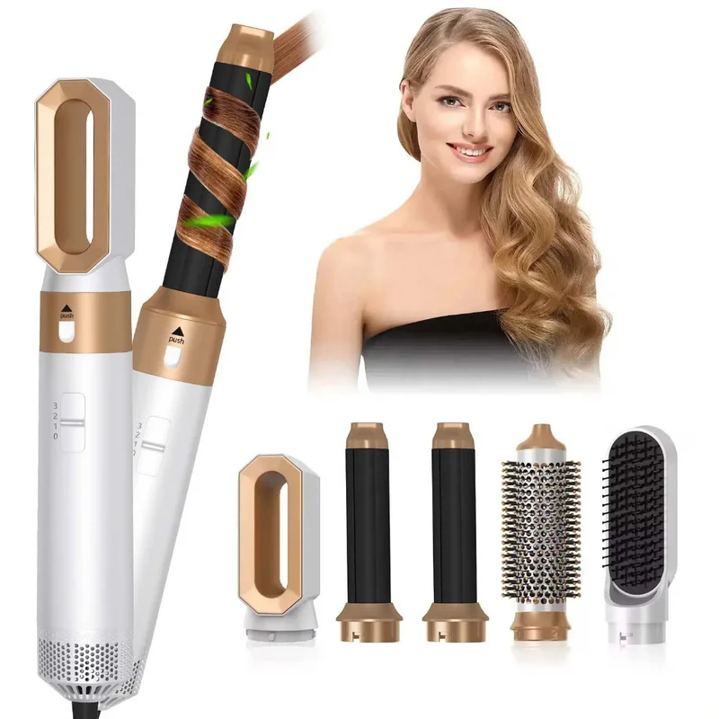 Escova Secadora 5 em 1 Modeladora Profissional Alisadora de Cabelo Anti Frizz VipCasa