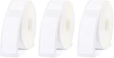 Kit 3 Etiqueta Térmica Adesiva Rolo Para Mini Impressora (Branca - 14x30mm)