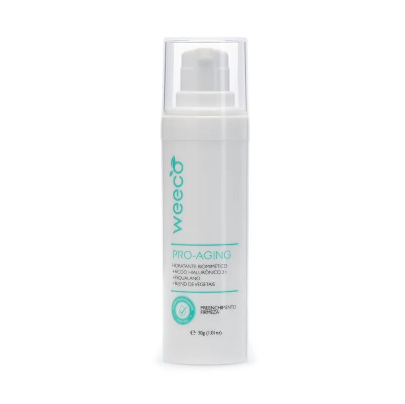 Sérum Facial Anti-Idade Weeco 30ml – Biomimético com Ácido Hialurônico, Esqualano e Açaí – Hidratação e Firmeza da Pele – Vegano e Dermatologicamente Testado