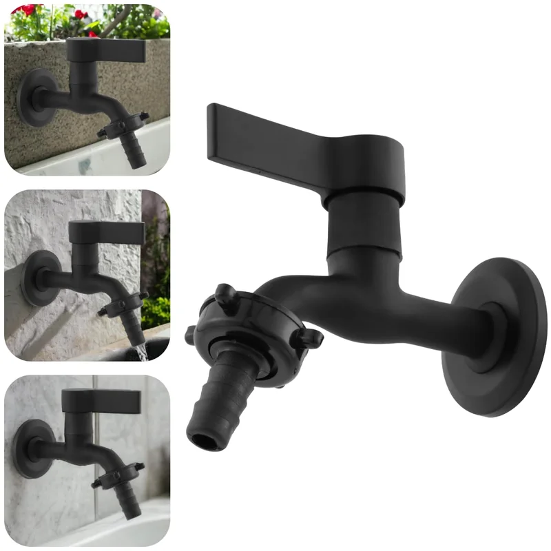 Torneira De Jardim E Tanque Lavanderia Metal Maquina De Lavar Preta De Parede C70