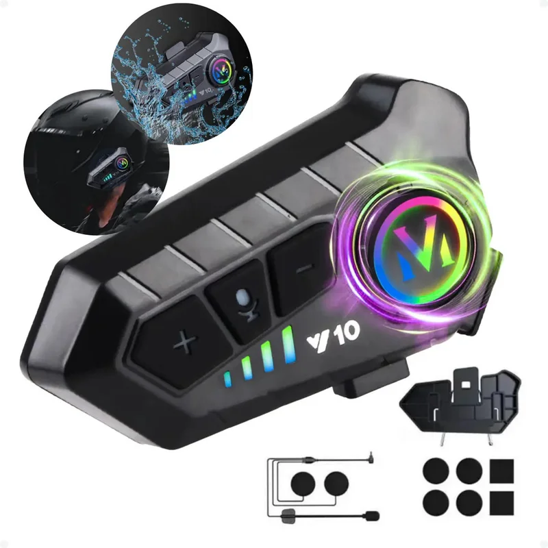 Fone de Ouvido de Capacete Moto Bluetooth Controle De Voz microfone para moto intercomunicador