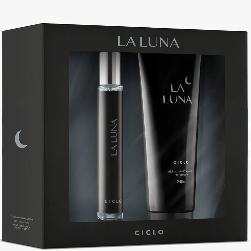 Estojo La Luna Deo Colônia 30ml + Loção Hidratante 240ml Kit Ciclo Feminino
