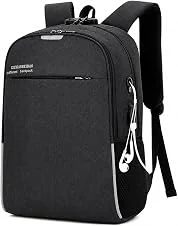 Mochila Executiva Masculina Antifurto USB Notebook Viagem Impermeável Cadeado Sanfé (Preta)