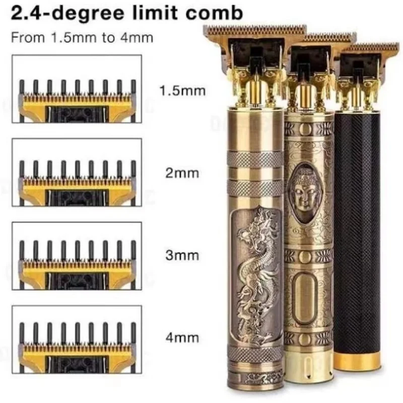 1/2/3/4 Máquina De Cortar Cabelo Para Barba Masculina, Barbeador Aparador Elétrico Profissional