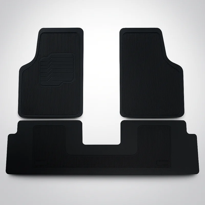 Tapete Borracha Automotivo Universal Para Carro Traseiro inteiriço Jogo 3 peças