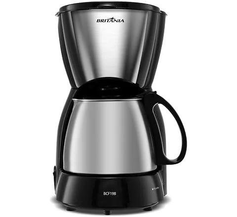 Cafeteira Britânia 18 Cafézinhos Jarra de Inox BCF19B 550W Preto 127V