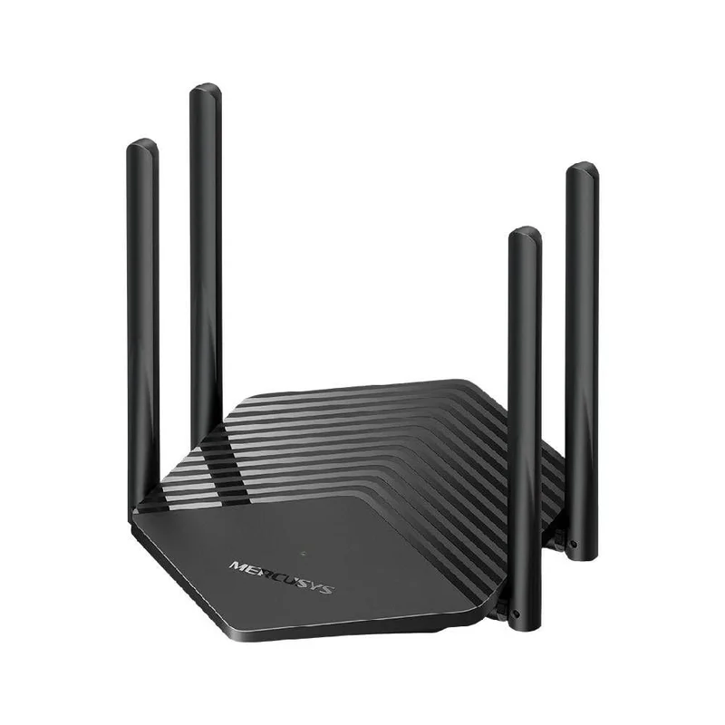Mercusys MR80X AX3000 Roteador Wi-Fi 6 Dual Band, 4 Antenas 5dBi, 1 Porta WAN Gigabit, 3 Portas LAN Gigabit, WPA3, Easy Mesh