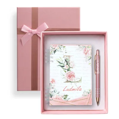 Kit Presente Caderneta Personalizada + Caneta com Nome + Caixa Elegante – Presente Brinde Agenda