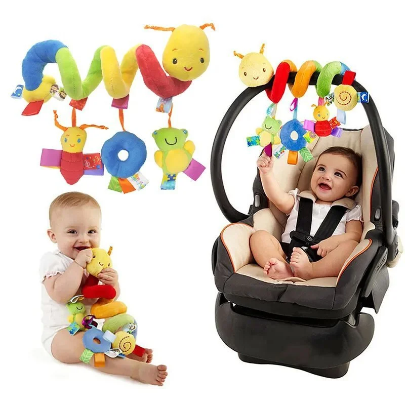 1pcs Mobile Centopeia Espiral Ideal Carrinho Bebê Conforto Berço Com Barulho de Chocalho pode ser lavado