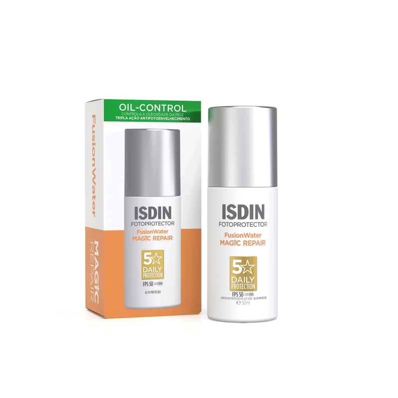 ISDIN Protetor Solar Facial Anti-Idade Fusion Water Magic Repair 5 Stars FPS 50-50ml