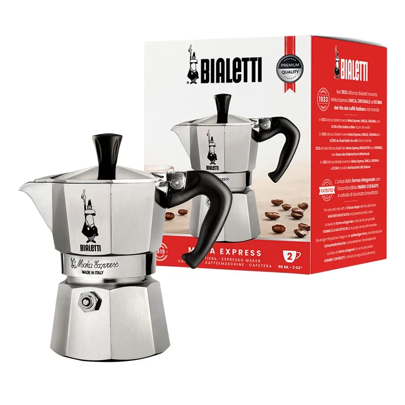 Bialetti 2 Xicaras Cafeteira Nuova Moka Express, Alumínio