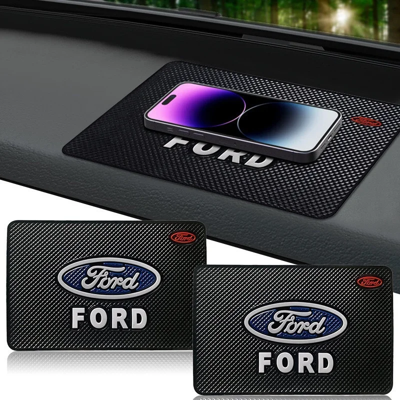 Tapete Antiderrapante de Silicone Estilo Marca Automotiva para Painel de Carro, para Ford Fiesta Focus Mk2 Mk3 Mk4 Mk6 M
