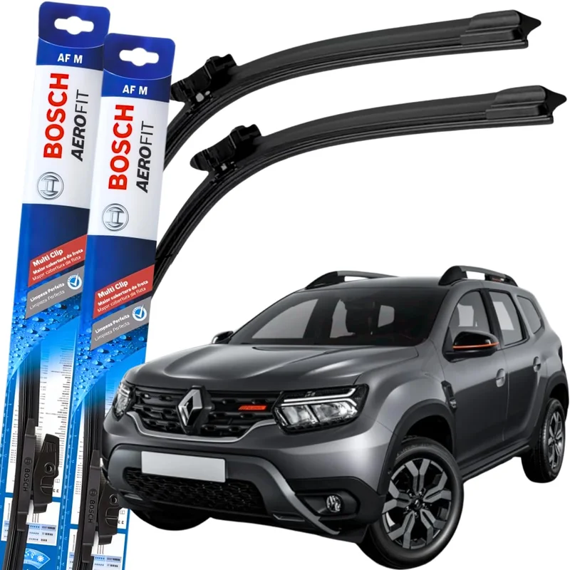 Par Palheta Limpador Parabrisa Original Bosch Multiclip Duster 2021 à 2025