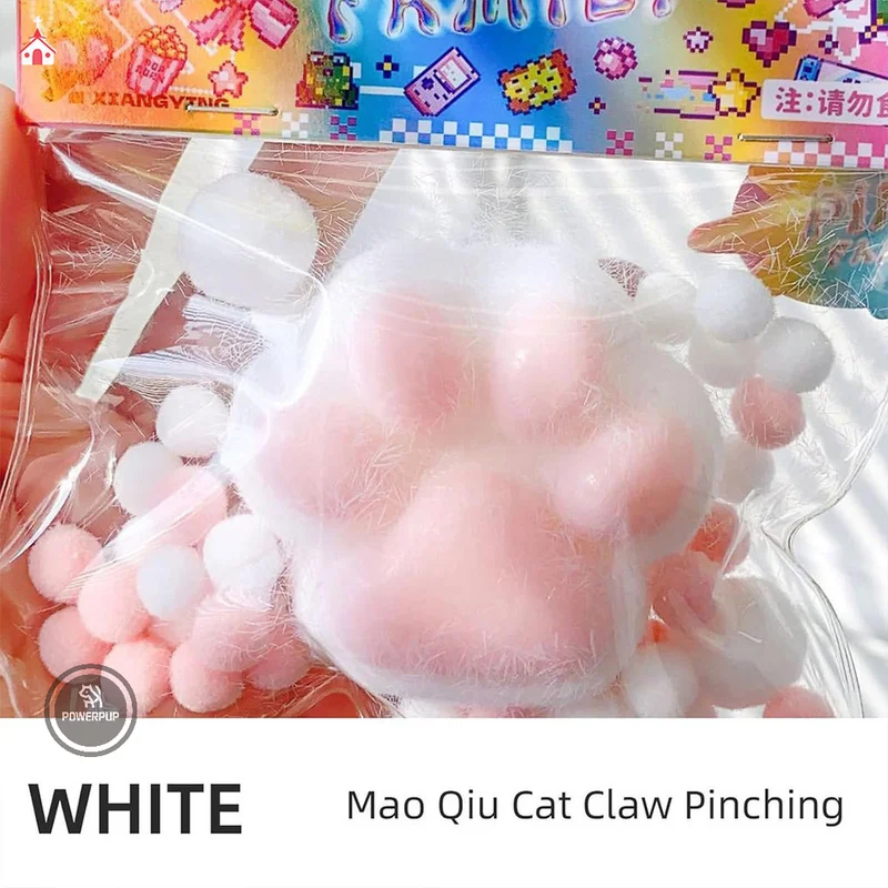 Brinquedos Squishy De Aperto De Pata De Gato Pintinho Kawaii Soft Squeeze Com Bola para Alívio De Estresse Presentes