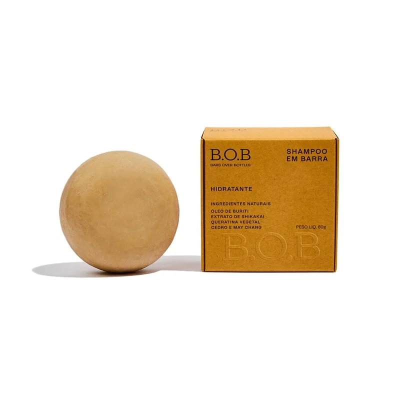 B.O.B Shampoo em Barra Hidratante, 80G
