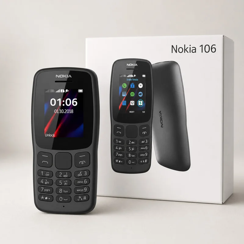 Celular Nokia 106 Simples Dual Chip para Idosos Teclado Físico Bateria Longa Duração