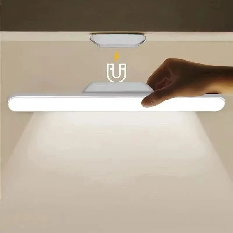 Luminária De Led Sobrepor Bastão Recarregável Sem Fio Com Suporte Magnético E Touch 3 cores com Controle Remoto 32CM