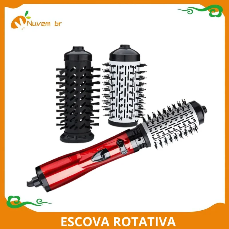 Escova Rotativa Secador de cabelo 110V/220V Elétrica Profissinal 2 em 1