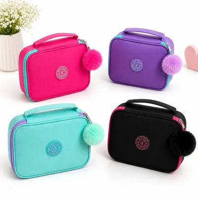 Estojo Moderno De Grande Capacidade , Bolsa De 3 Compartimentos Para Escola E Maquiagem De Volta Às Aulas , Material Esc