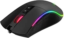 Havit Mouse Gamer MS1001S RGB Programável Macro, 7 Botões, 800-1600-2400-3200-4800-8000 DPI, USB, Design Ergonômico, Antiderrapante