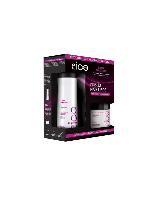 Eico Pro Kit Liso Mágico Shampoo 300ml + Máscara 300g