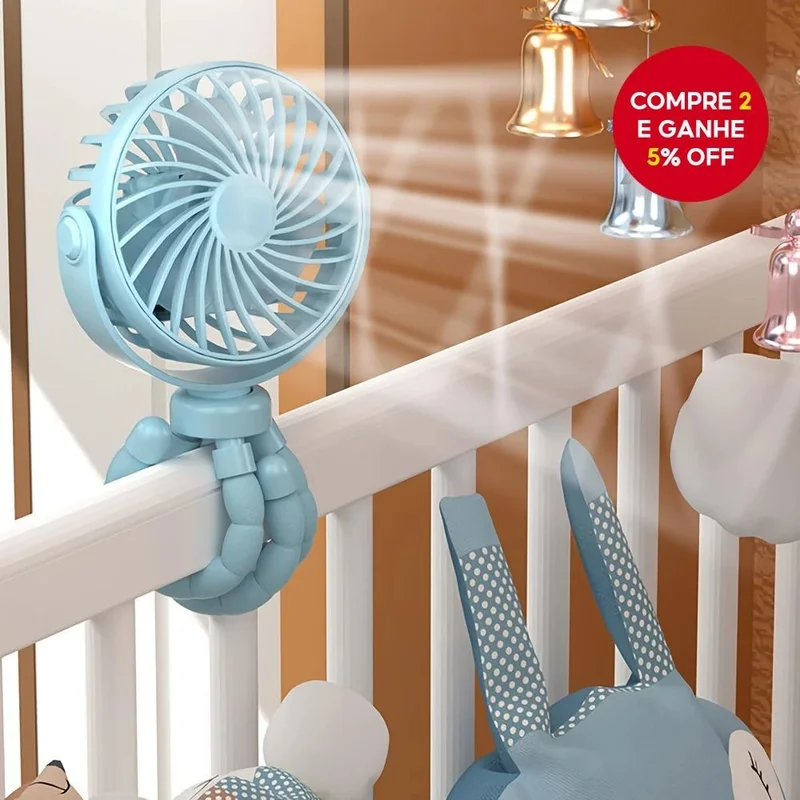 Ventilador De Resfriamento Portátil Polvo USB Recarregável Minifan Silencioso Tripé De 3 Velocidades