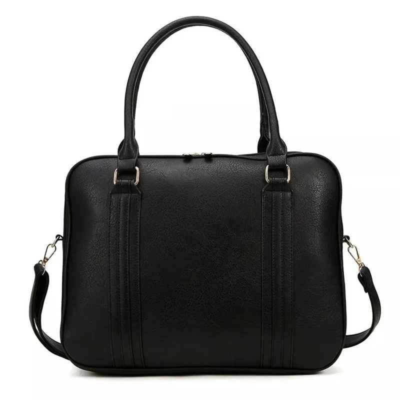 Bolsa Feminina Pasta Executiva para Notebook até 15.6” Reforçada Couro Ecológico para Trabalho, Reuniões e Dia a Dia
