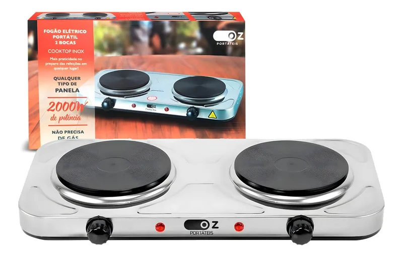 Fogão Elétrico 2 Bocas Cooktop - FE2000_220V