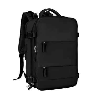 Mochila De Viagem Grande Impermeável, Com Porta Usb, Compartimento Para Sapatos, Bolsa Para Objetos úmidos, Mochila Para Notebook, Mochila Feminina, Cor Preto