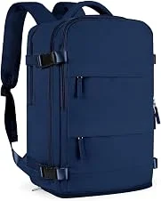 Mochila Viagem Avião Bagagem de Mão Low Cost Porta Notebook - Azul
