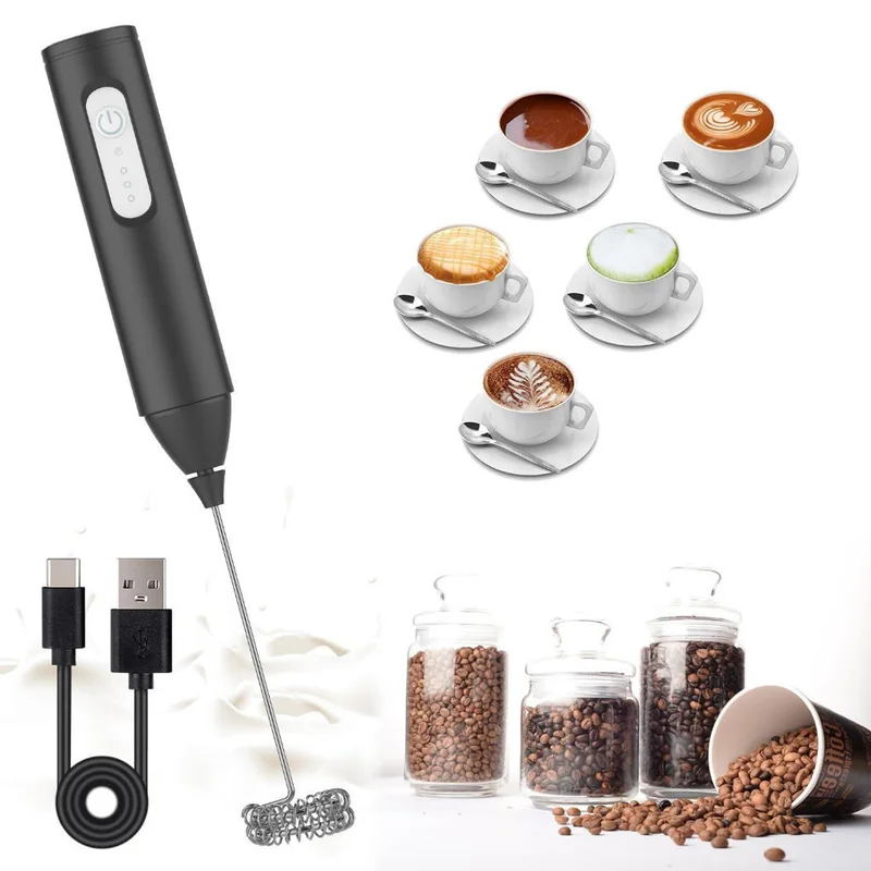 Mini Mixer Misturador Bebidas Ovos Portátil Elétrico Bateria 008