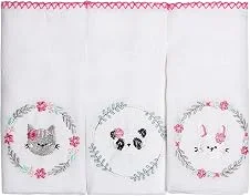 Papi Textil Fralda Bordados Karinho 70Cm X70Cm Contem 03 Un