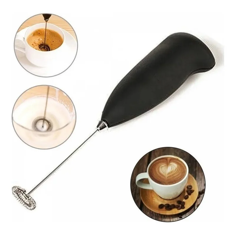 Mini Mixer Elétrico Portátil Batedor de Ovos e Leite Espumador Café – Utensílio de Cozinha a Pilha