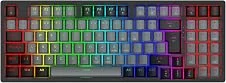 Teclado Mecânico Gamer com Fio 95 Teclas, RGB com 20 Modos de Iluminação, Switch Vermelho Hot Swap, Anti Ghosting, Teclado Compacto USB para PC, Notebook, Windows e Mac (Cinza)