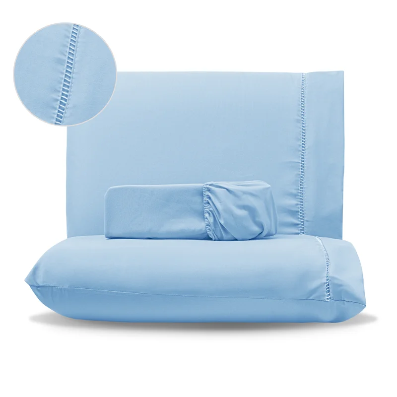Kit Jogo de Lençol 400 fios Cama Box toque Suave e Acetinado Solteiro Casal Queen king Berço
