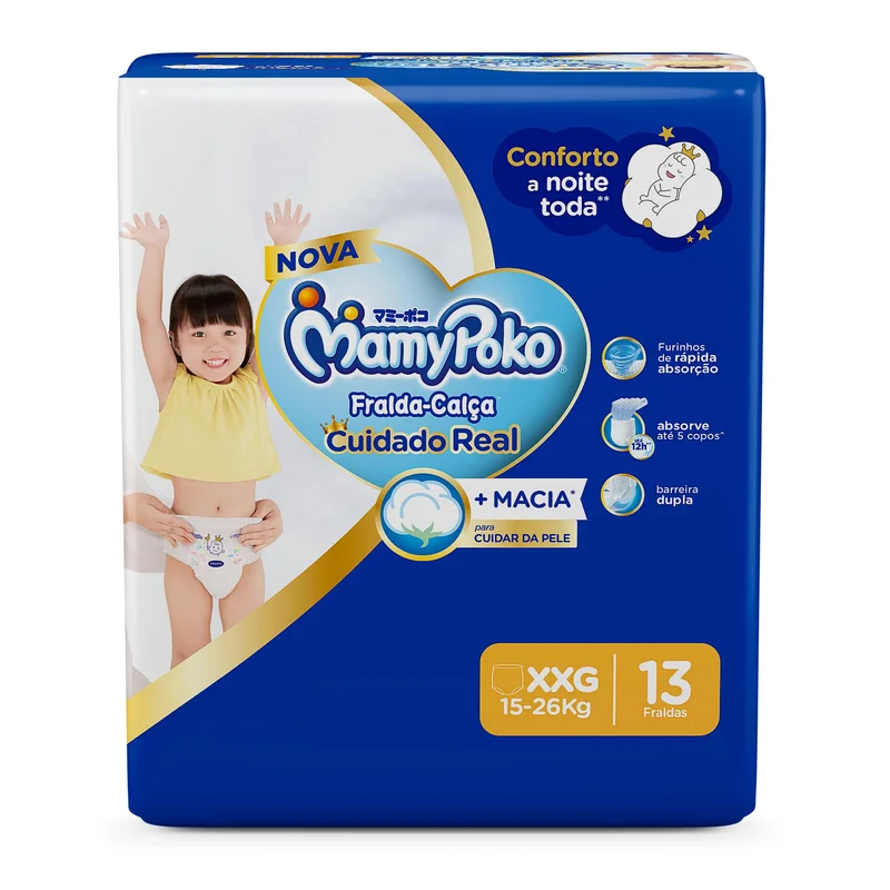 MamyPoko Fralda-Calça Premium Seca Xxg 13 Unidades